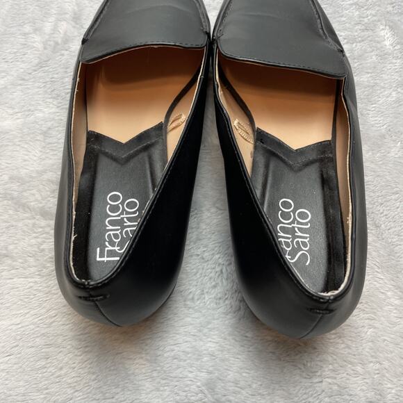 Franco Sarto Belamour Loafers Mens 8.5M Black Faux Leather Pointed Toe Flats - Picture 5 of 9